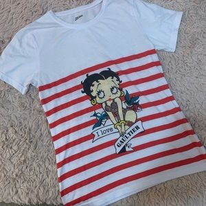 Jean Paul Gualtier x Betty Boop striped tshirt